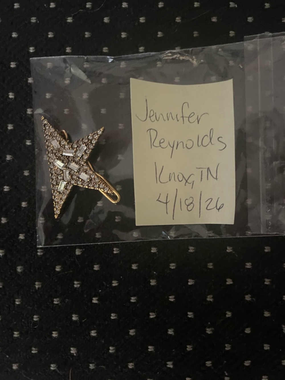 Golden goose star barrette clasp charm